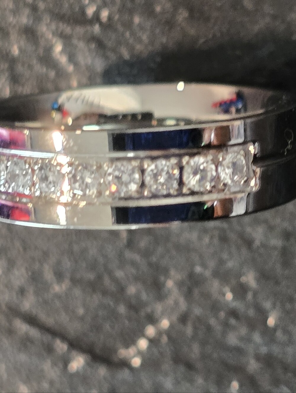 Qorn Iced Out CZ Ring Silver 316L Stainless Steel Diamond Look Gym Proof. 6mm - Picture 8 of 9